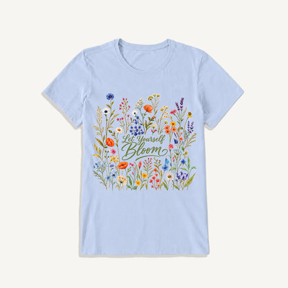 Wildflowers in the Breeze Print Crew Neck Cotton Tee