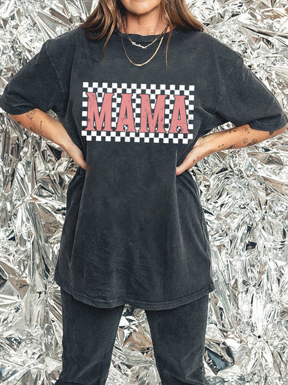 Vintage Retro Boho Mama Washed T-Shirt