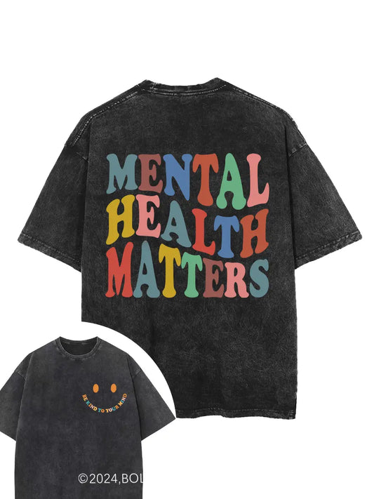 Vintage Mental Health Matters Washed T-Shirt