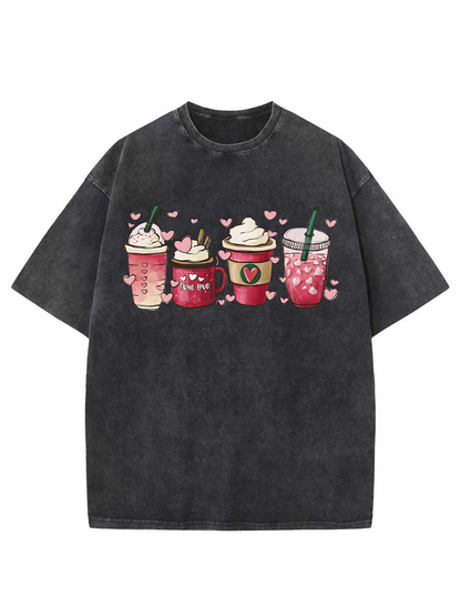 Vintage Valentine Coffee Washed T-Shirt