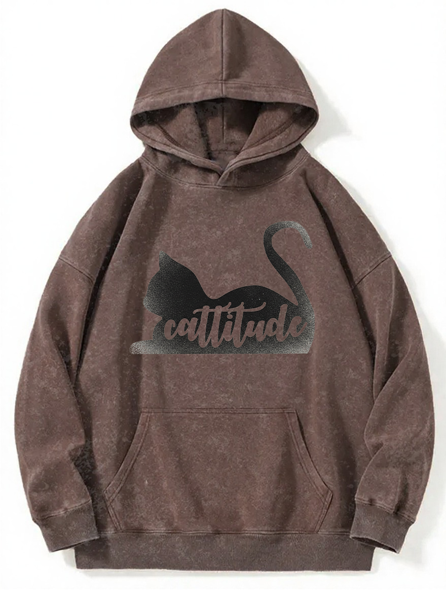 Vintage Cattitude Washed Hoodie