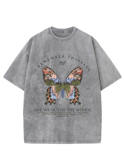 Vintage Butterfly Forest Washed T-Shirt
