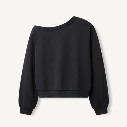 Quiet Forest Light Print Off Shoulder Sweatshirts