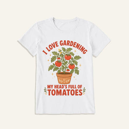 Tomato Garden Daydream Print Crew Neck Cotton Tee