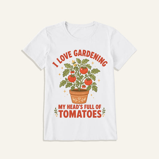 Tomato Garden Daydream Print Crew Neck Cotton Tee