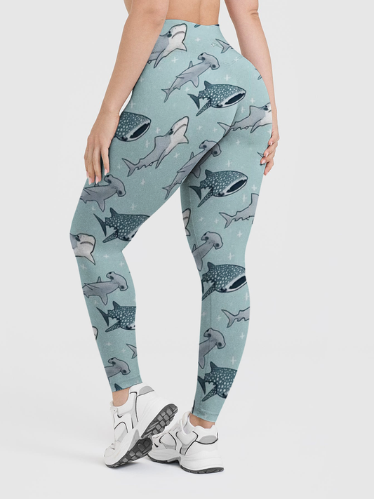 Vintage Whale Shark Leggings