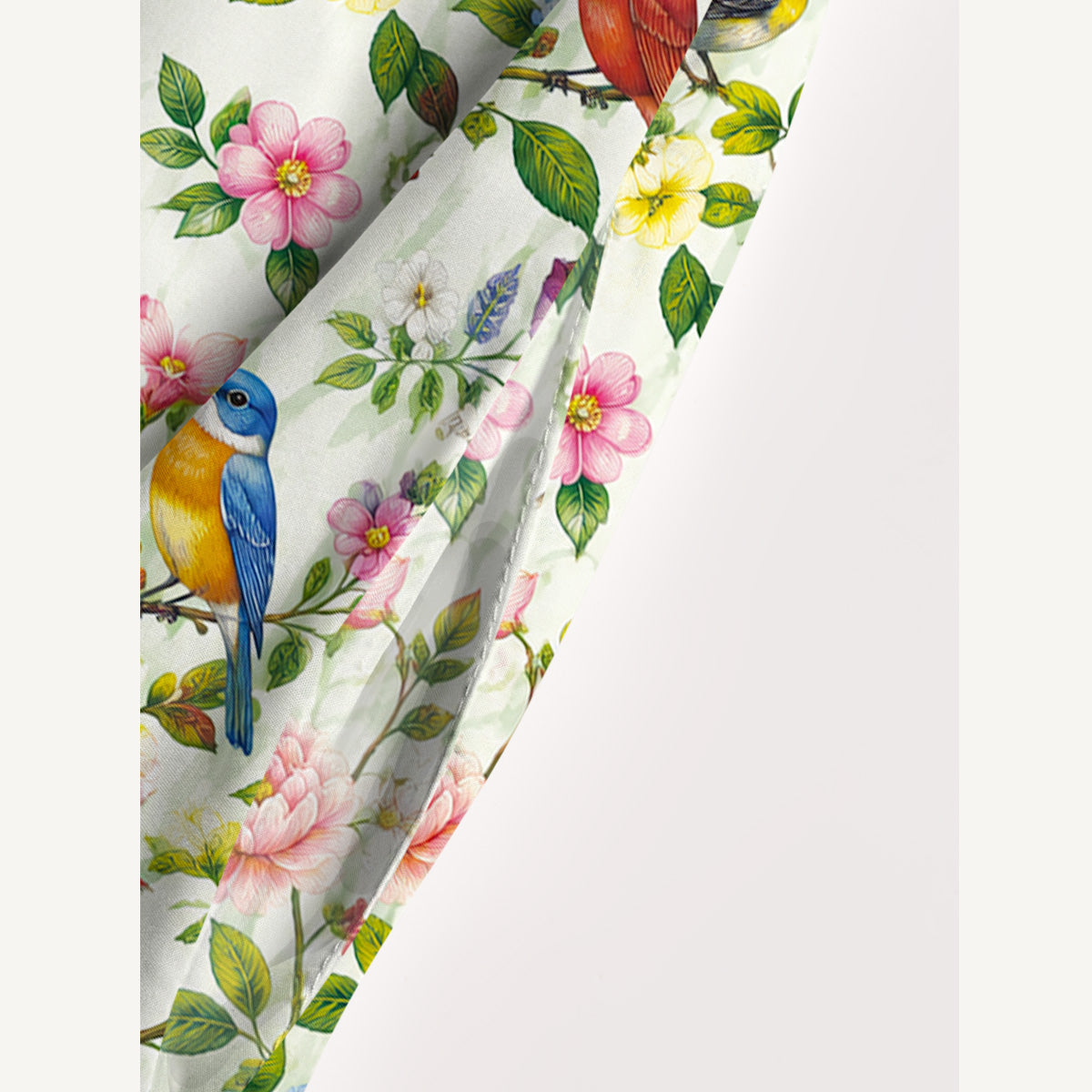 Pastel Chicken Garden Print Wide Straps Maxi Dress With Pockets