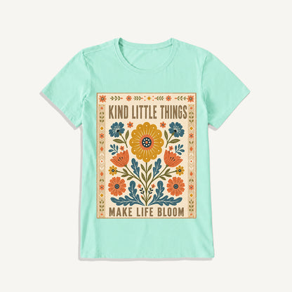 Kind Little Things Folk Bloom Print Crew Neck Cotton Tee