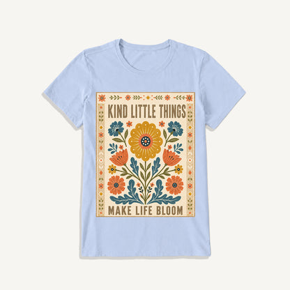 Kind Little Things Folk Bloom Print Crew Neck Cotton Tee