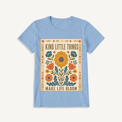 Kind Little Things Folk Bloom Print Crew Neck Cotton Tee