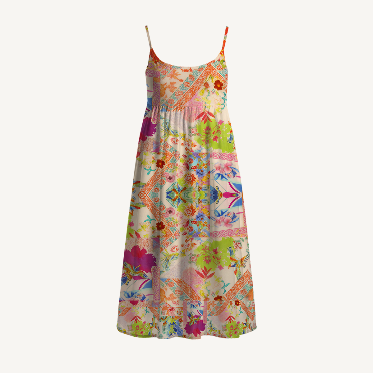 Vivid Lily Spaghetti Strap Mini Dress