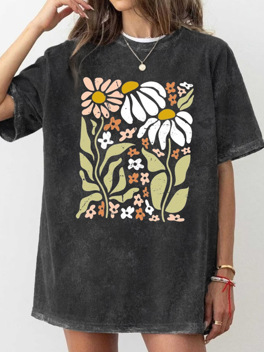 Vintage Wildflowers Floral Washed T-Shirt