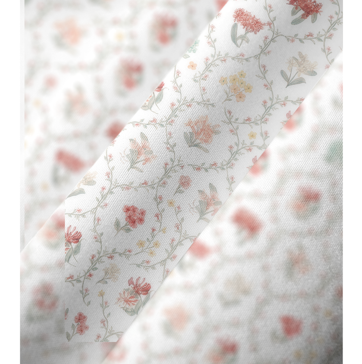 V‑Neck Coral Vine Kimono Sleeve Kaftan Dress