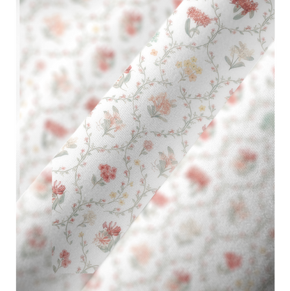 V‑Neck Coral Vine Kimono Sleeve Kaftan Dress