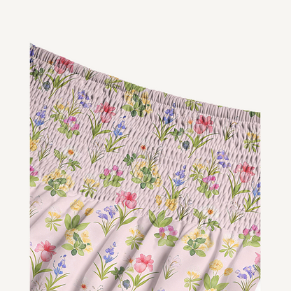 Delicate Blossom Print Convertible Maxi Skirt & Strapless Dress