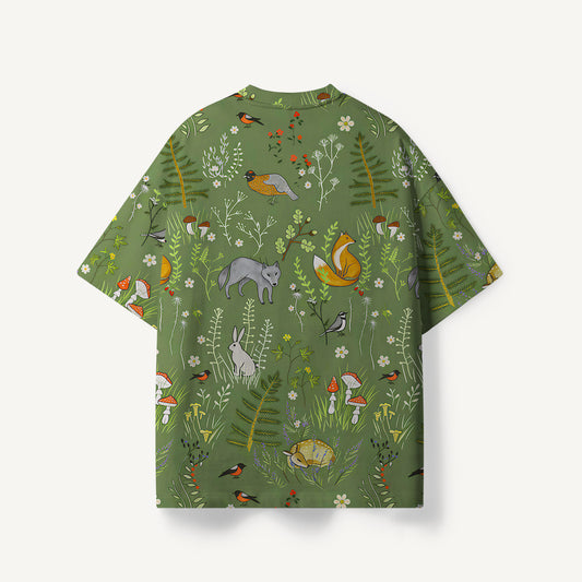 Whimsical Woodland Animals  print Premium Eco Tee