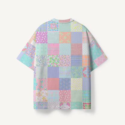 Vintage Quilt Patchwork print Premium Eco Tee