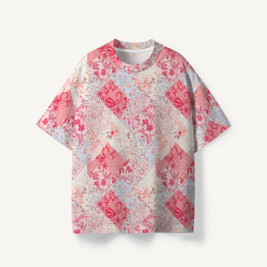 Shabby Chic Floral Patchwork print Premium Eco Tee