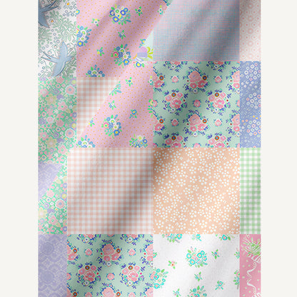 Vintage Quilt Patchwork Print Cotton Wide Straps Maxi Dress With Pockets