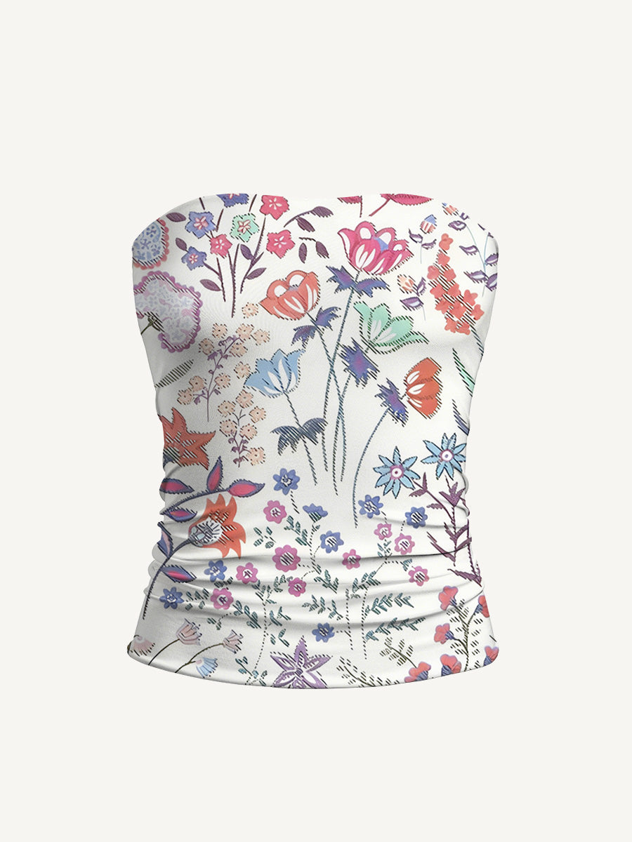 Bohemian Wildflower Garden Print Boho Bandeau Headband