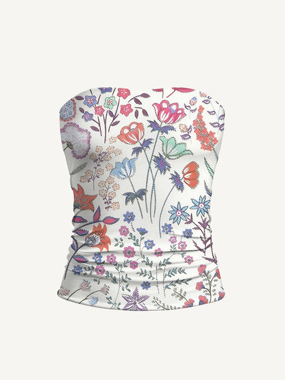 Bohemian Wildflower Garden Print Boho Bandeau Headband
