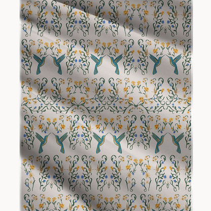 Whispering Hummingbird Print Convertible Maxi Skirt & Strapless Dress
