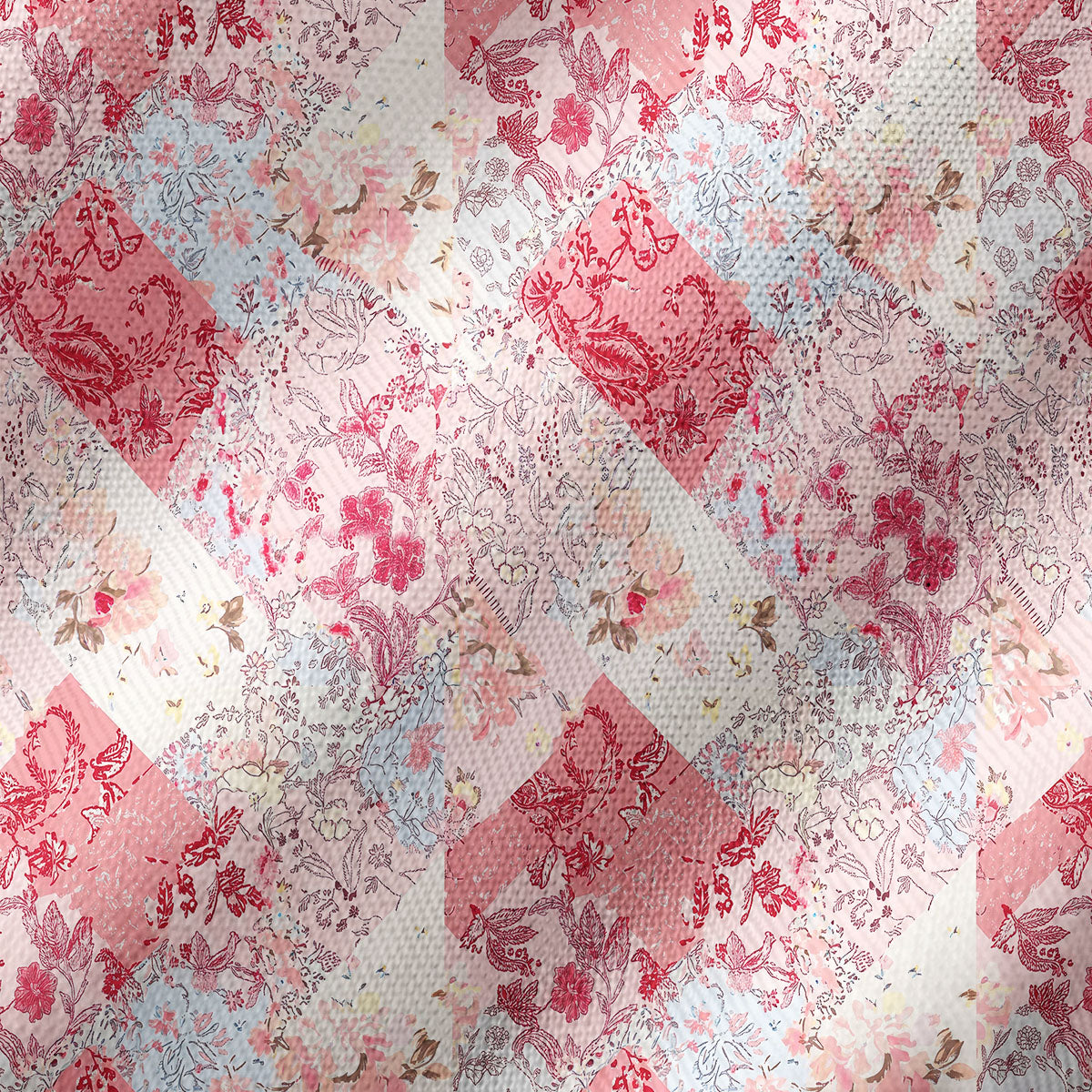 Shabby Chic Floral Patchwork Print Kimono Wrap