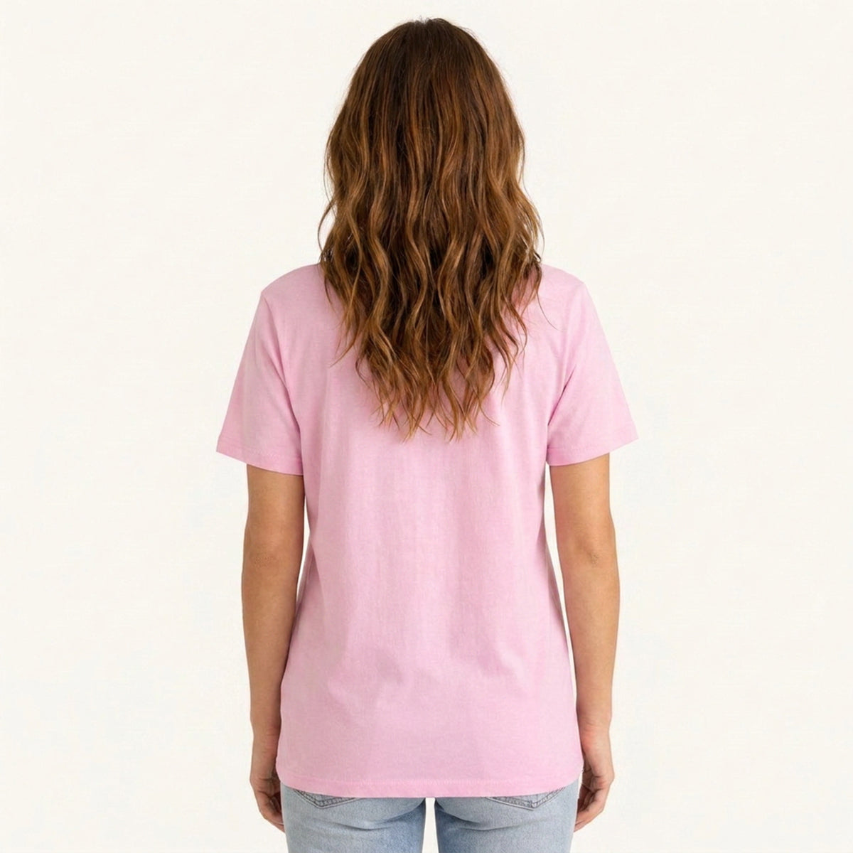Crochet Love Language Print Crew Neck Cotton Tee