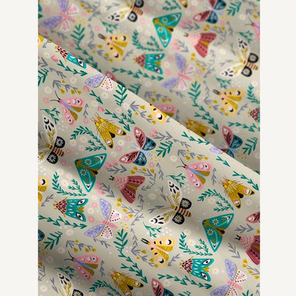 Spring Butterflies Print Wide Straps Maxi Dress With Pockets