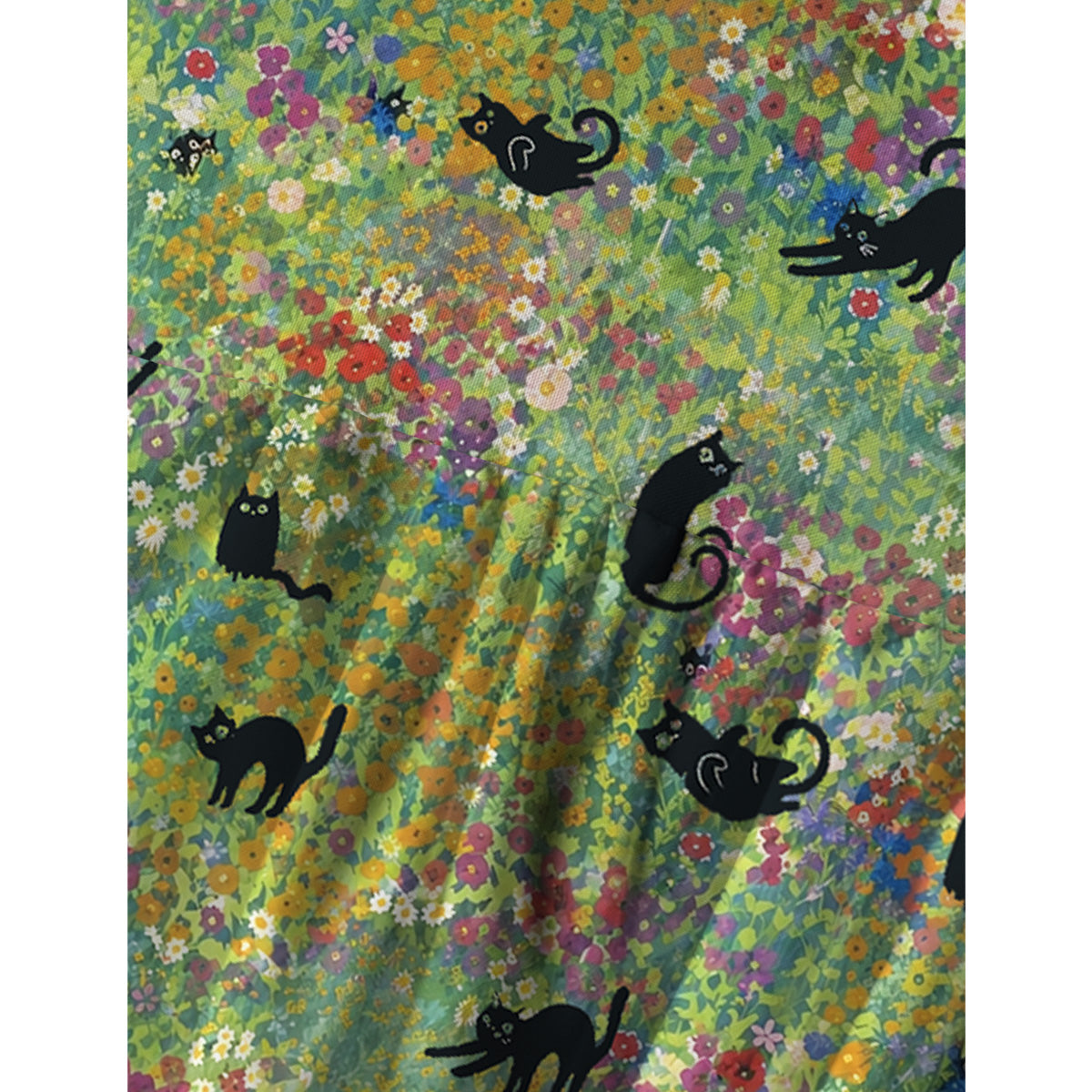 Wildflower Garden Black Cat Spaghetti Strap Mini Dress