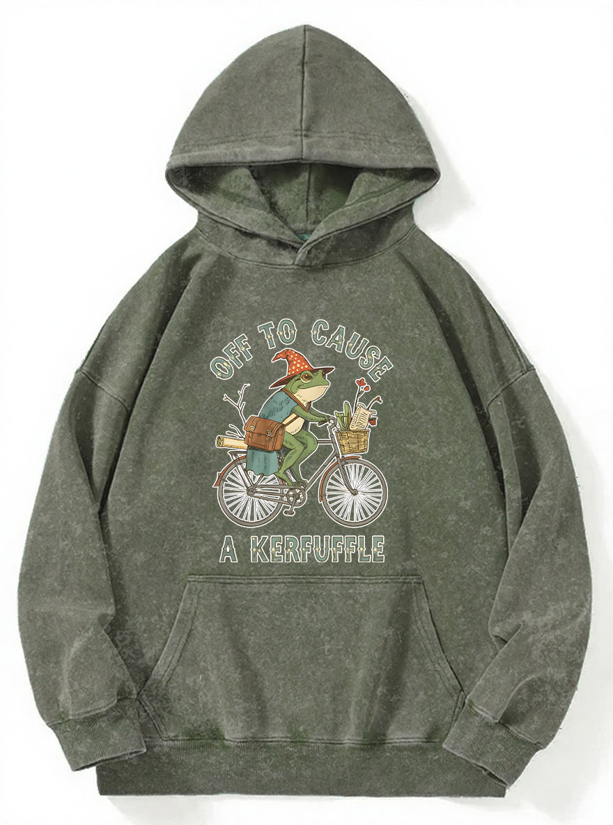 Vintage Off To Cause A Kerfuffle Washed Hoodie
