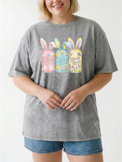 Vintage Easter Bunny Soda Washed T-Shirt