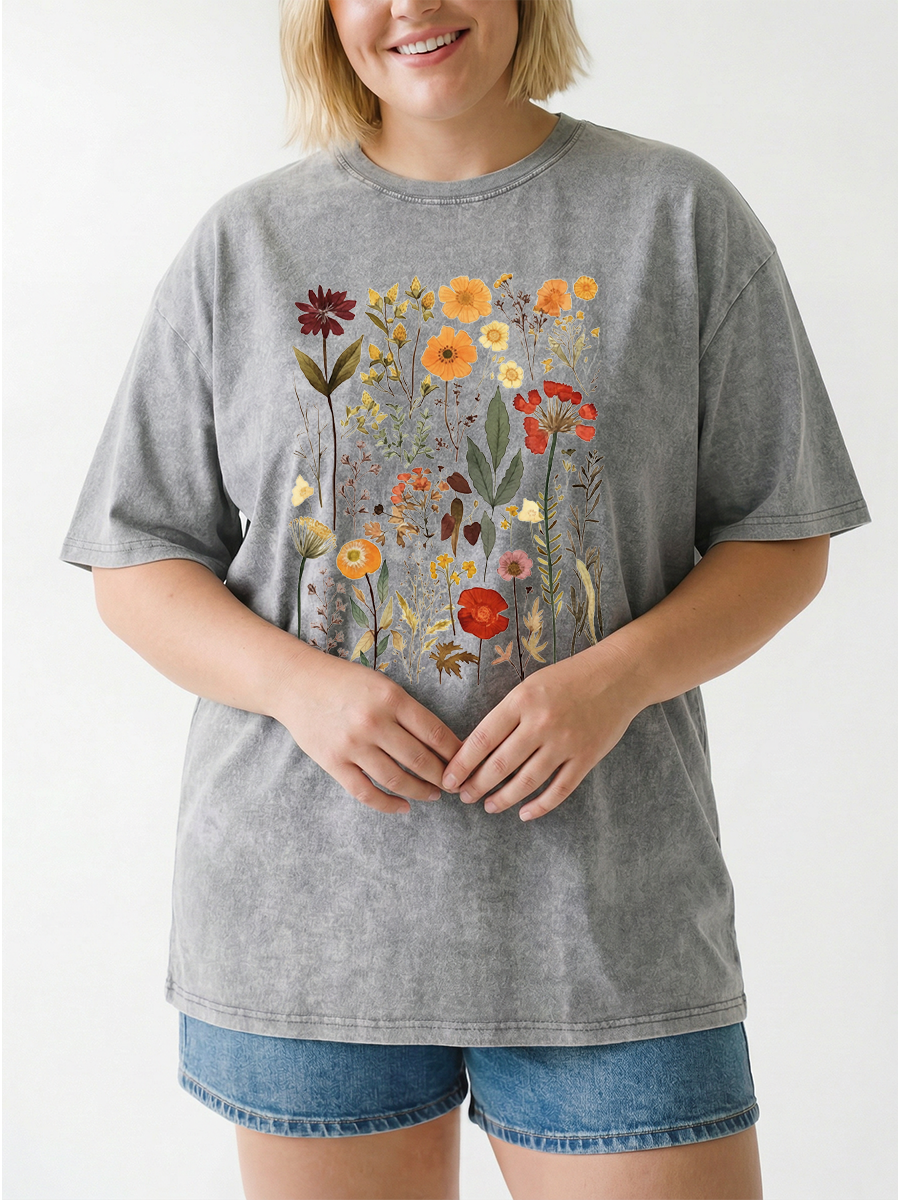 Vintage Flower Washed T-Shirt