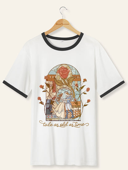 Vintage A Tale As Old As Time Ringer Tee
