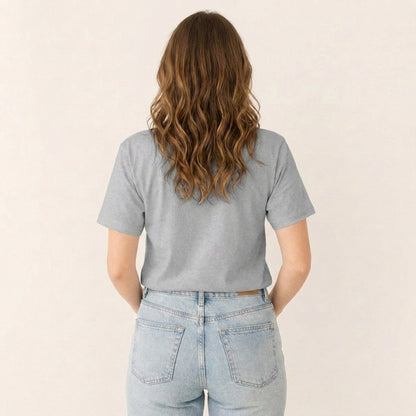 Gentle Hobby Floral Sewing Print Crew Neck Cotton Tee