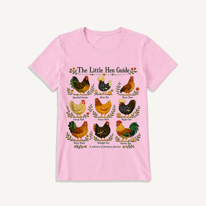 Vintage Hen Breed Guide Print Crew Neck Cotton Tee