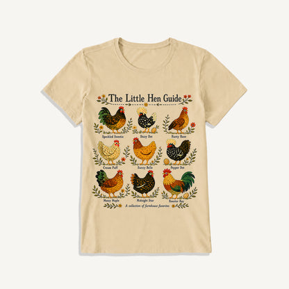 Vintage Hen Breed Guide Print Crew Neck Cotton Tee