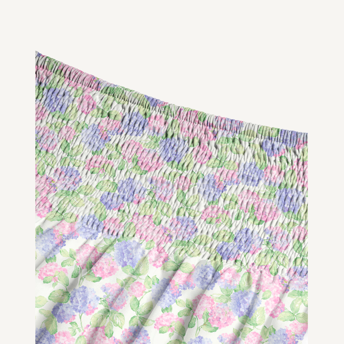 Lilac Hydrangea Print Convertible Maxi Skirt & Strapless Dress