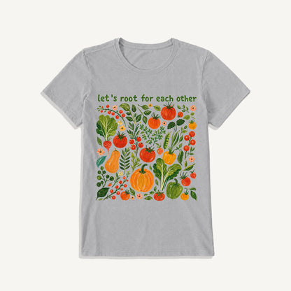 Root for Each Other Garden Print Crew Neck Cotton Tee