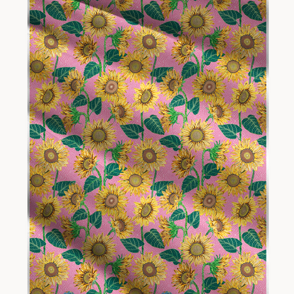 Vibrant Sunflower Floral Print Convertible Maxi Skirt & Strapless Dress
