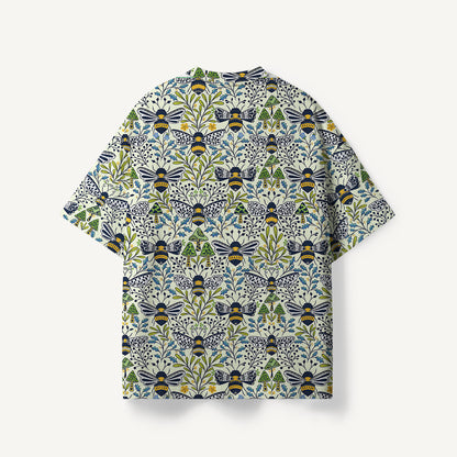 Botanical Bee Garden print Premium Eco Tee
