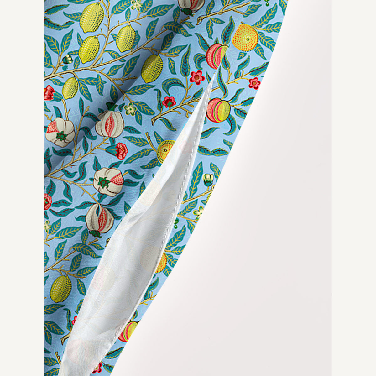 Lemon Pomegranate Garden Wide Straps Maxi Dress With Pockets