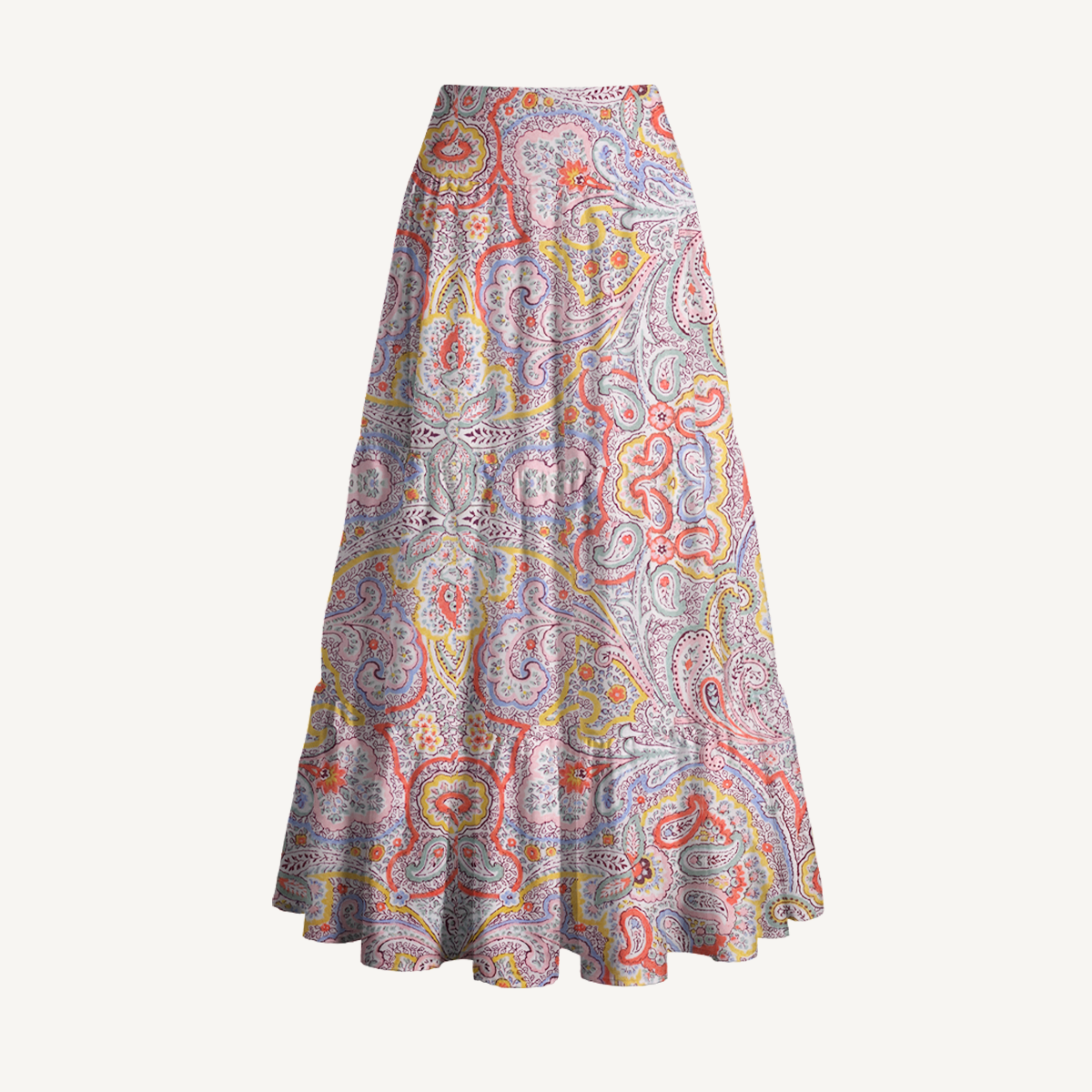 Sunrise Paisley Print Convertible Maxi Skirt & Strapless Dress