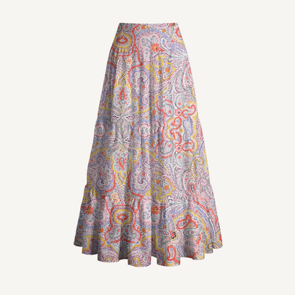 Sunrise Paisley Print Convertible Maxi Skirt & Strapless Dress