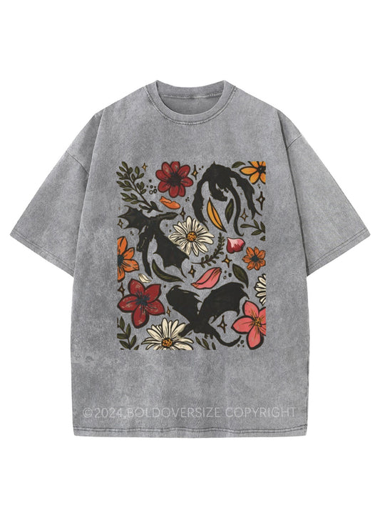 Vintage Booktok Dragon Washed T-Shirt