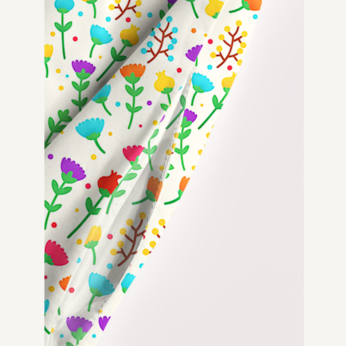 Pride Flowers Print Wide Straps Maxi Dress With Pockets