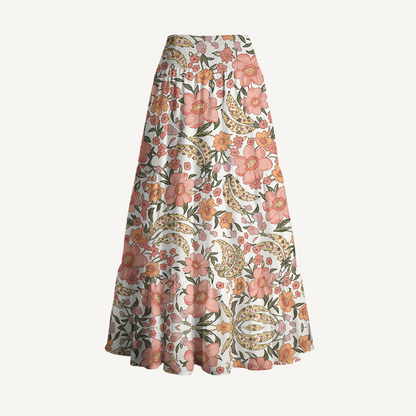 Amber Bloom Print Convertible Maxi Skirt & Strapless Dress