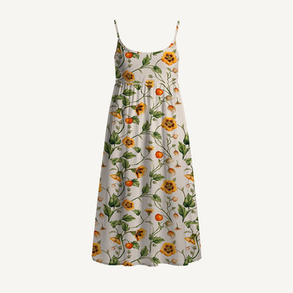 Golden Field Spaghetti Strap Mini Dress