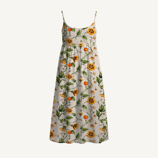 Golden Field Spaghetti Strap Mini Dress