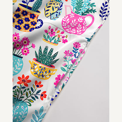 Cactus and Flowers Print Boho Jumpsuit with Pockets for Women